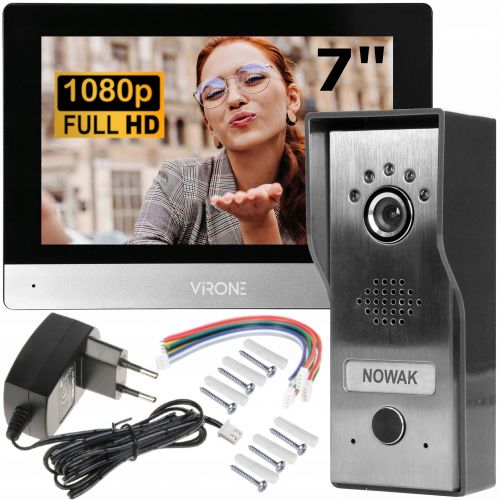 Zestaw wideodomofonowy ACERO bezsłuchawkowy monitor dotykowy 7' LCD ORNO  - wideodomofon-domofon-7-full-hd-daszek-furtka-brama-czujnik-ruchu-nagrania.jpg