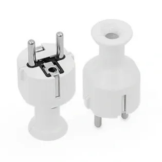 Wtyczka prosta rozbieralna Uni-Schuko SCHUKO 16A 250V biały ELCAN - wtyczka-prosta-biala-rozbieralna-16a-250v-uni-schuko.webp