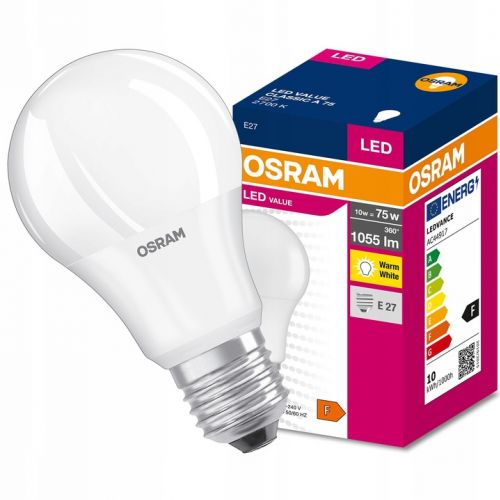Żarówka LED E27 A60 10W = 75W 1055 lm 2700K CIEPŁA 200 st. OSRAM LEDVANCE - zarowka-led-e27-a60-10w-75w-1055lm-2700k-ciepla-200st-osram.jpg