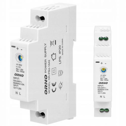 Zasilacz na szynę DIN 12VDC 1,25A 15W szerokość 1 moduł OR-PSU-1642 ORNO - zasilacz-na-szyne-din-12v-dc-1-25a-15w-do-wideodomofonow-domofonow.jpg
